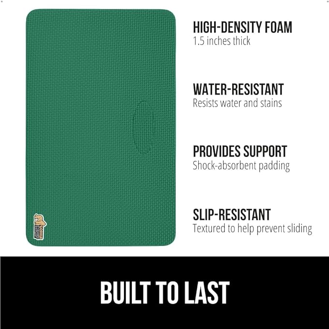 Gorilla Grip Extra Thick Kneeling Pad, Supportive Soft Foam Cushioning for Knee, Water Resistant Construction for Gardening, Bathing Baby, Workout Supplies, Lightweight, Garden Work Gifts