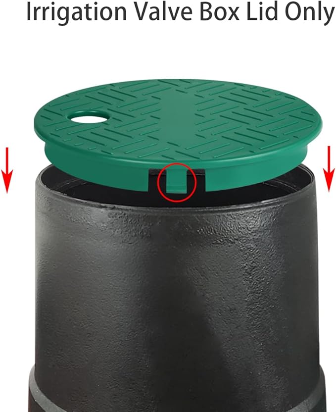 Valve Box Cover Lid Sprinkler Valve Box Lid Replacement ID 5.5" OD 6" for Circular Irrigation Control 4 Pieces