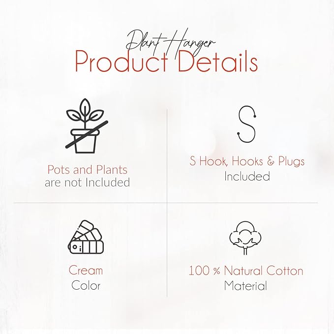 Macrame Plant Hangers Indoor Macrame Hanging Planters for Indoor Plants, 6 Pack Hanging Plant Holders Indoor Hanging, Macromay Plant Hangers for Indoor Plant Hanger, Outdoor Flower Pots Holder