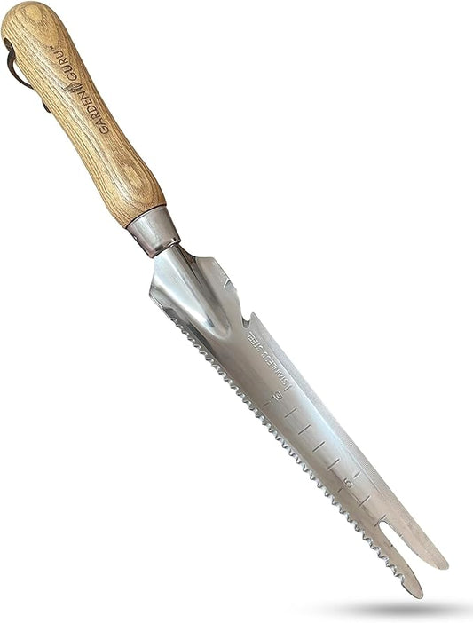 Garden Guru Hand Weeder Trowel with Ergonomic Handle – Stainless Steel Weeding & Digging Knife – Rust Resistant - Perfect for Weeding, Transplanting, Digging, Pruning, Cutting