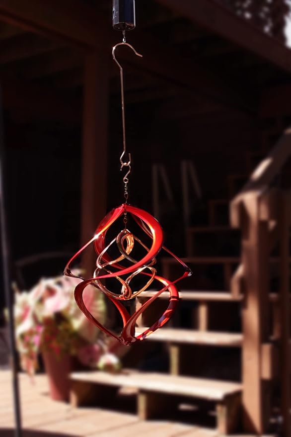Red Carpet Studios 31092 Cosmix Wind Spinner Double Helix, 14-Inch, Red &Copper