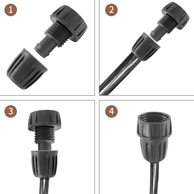 4Pcs 1/2 Inch Drip Irrigation Hose Connectors 3/4 Inch Garden Faucet Hose Adapter Drip Irrigation Tubing Connector for Garden Irrigation Misting System