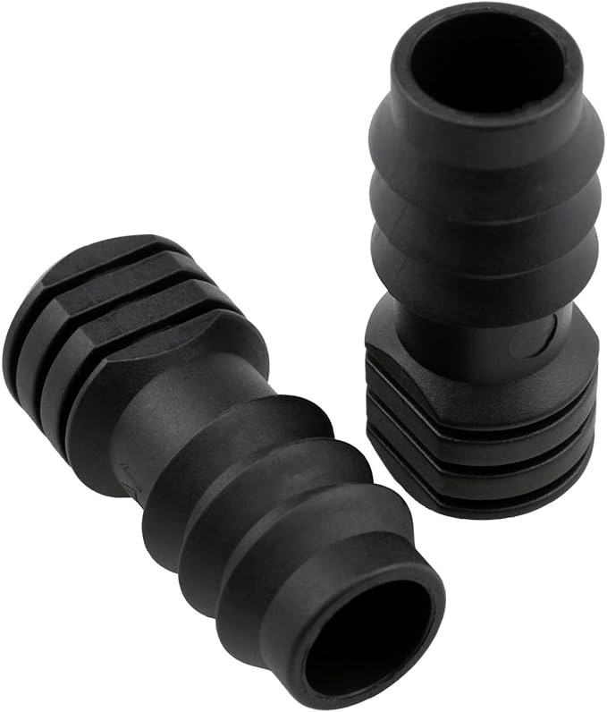 Barbed End Plug Connector for 1/2 Inch Irrigation Pipe (0.52 "ID x 0.65" OD) End Cap Irrigation Plug Nut for Garden Irrigation Systems 12 PCS