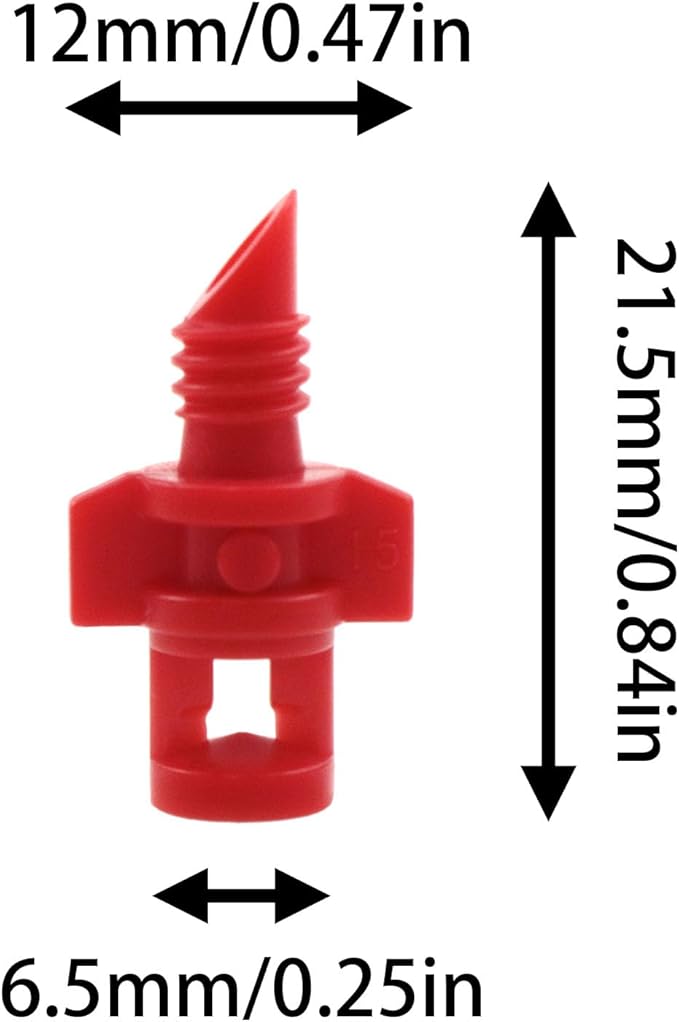 360-Degree Micro Sprayer Garden Lawn Irrigation Spray Head for Plant Irrigation Systems (360° Red) 100PCS