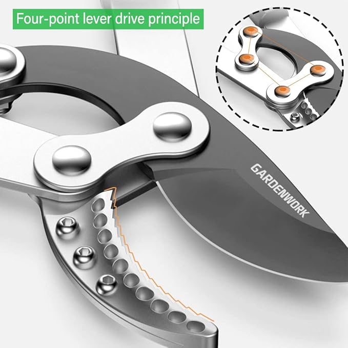 28-37" Extendable Anvil Loppers for Tree Trimming Heavy Duty with Compound Action,Chops Thick Branch Ease with 2" Clean Cut Capacity,Telescopic Branch Cutter with SK5 Sharp Blade