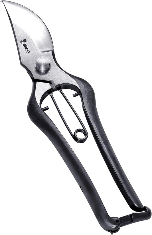 Japanese Pruning Shears for Gardening 9”, Professional Heavy Duty Bypass Pruners, Hand Forged Japanese Carbon Steel Blade, Spring Loaded Handle, Made in Japan