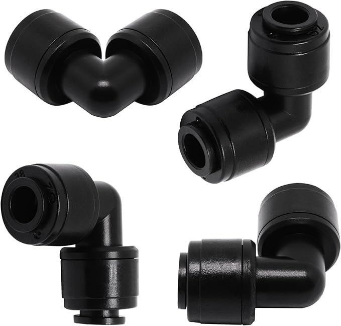 30 Pack Quick Connect 1/4 Irrigation Fittings, Quick Connect Fittings, Universal 90 Degree Elbow Fitting, Leak Free Fittings for Sprinkler or Drip Irrigation System