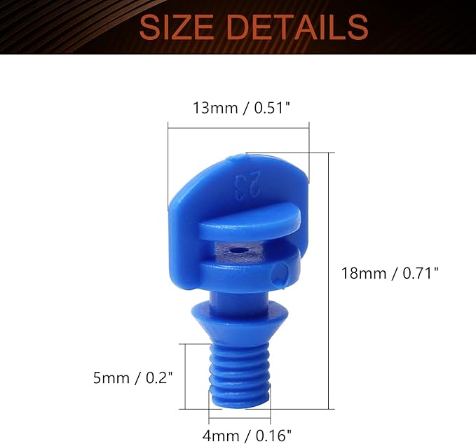 MroMax 20Pcs 360 Degree Micro Sprayer Automizing Sprinkler Nozzle Hydroponic Aeroponic Misters Fan Jet for Miniature Garden Lawn Plant Irrigation System Blue