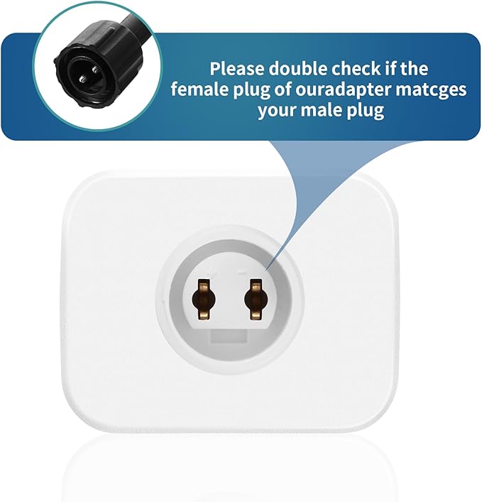 Replacement Yard Inflatable Adapter Power Supply Adaptor - 12V 1.0A 1Pcs - Inflatable Plug Replacement Class 2 Power Supply - White - for Christmas Tree Light/Thanksgiving Yard Blow Up Decorations