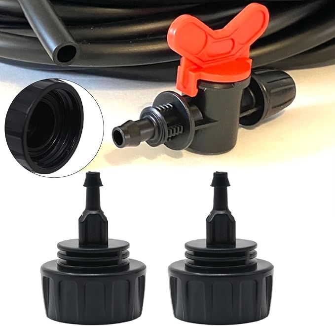 3 Pcs 1/4" Drip Irrigation Tubing Faucet Adapter 3/4" to 1/4" Drip Irrigation Tubing Garden Hose Adapter Irrigation Hose Connection