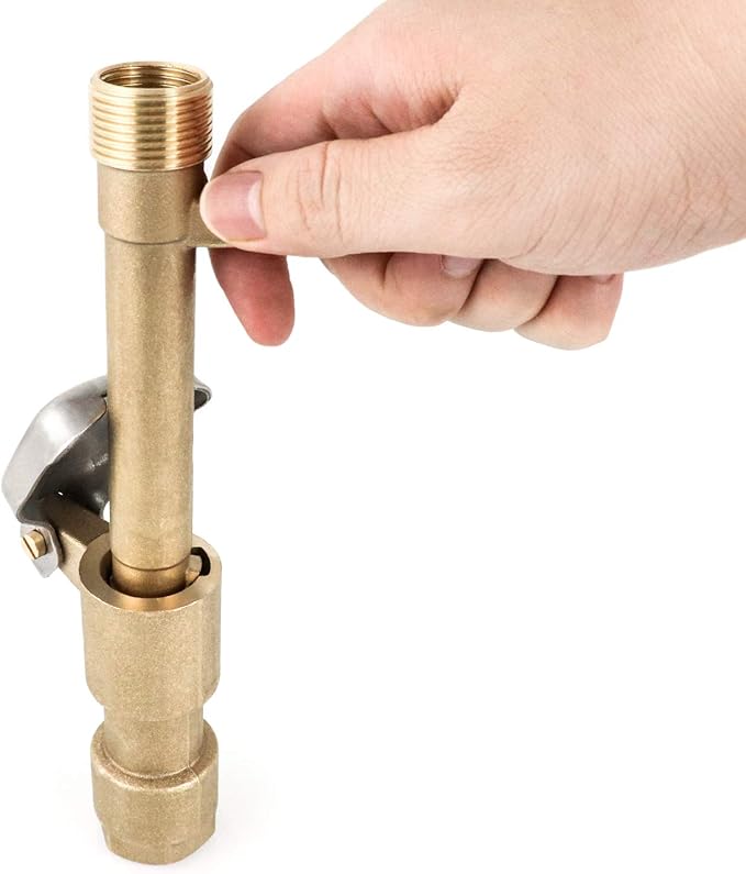 QWORK Quick Coupling Valve Key Set, 3/4-Inch Brass Quick Coupler Valves, Irrigation Tool with Quick Coupler Key for Yard