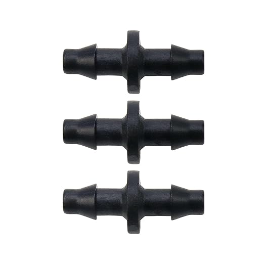 Dnyta 100pcs Barb Fittings PVC for 1/4 Inch Irrigation Tubing Drip Irrigation Barb Fittings Irrigation Tubing Connector Drip Irrigation Barbed Coupling for Plant Drip or Yard Spray Irrigation