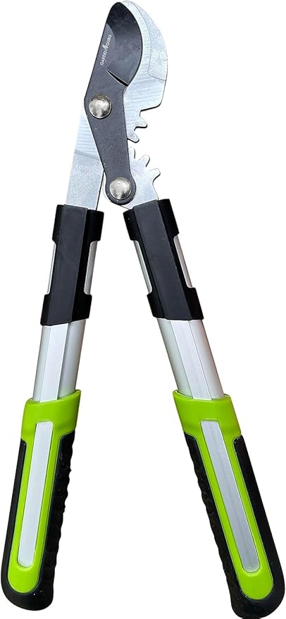 GARDEN GURU Bypass Loppers Tree Trimmer Clipper - 3X Cutting Power Gardening Loppers Pruning Shear -Comfort Grip Handles -High Carbon Steel Blade – Heavy Duty Branch Cutter –Cut Thick Branches w Ease