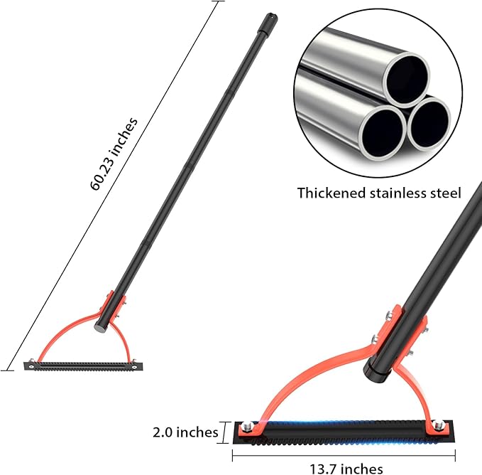 Weed Grass Cutter with Double-Edged Serrated Sharp Steel Blade, [2025 Upgraded] 63 Inch Long Handle Garden Manual Grass Whip, Manual Weeders, Weeder Tool for Yard Long Handle for Garden Lawns Yard