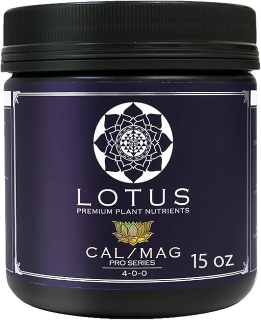 15oz Cal-Mag Supplement for Enhanced Plant Growth - Naturally Derived Premium Powdered Nutrient with Calcium and Magnesium for Soil, Hydroponic, and Coco Coir - Lotus Nutrients for Indoor and Outdoor