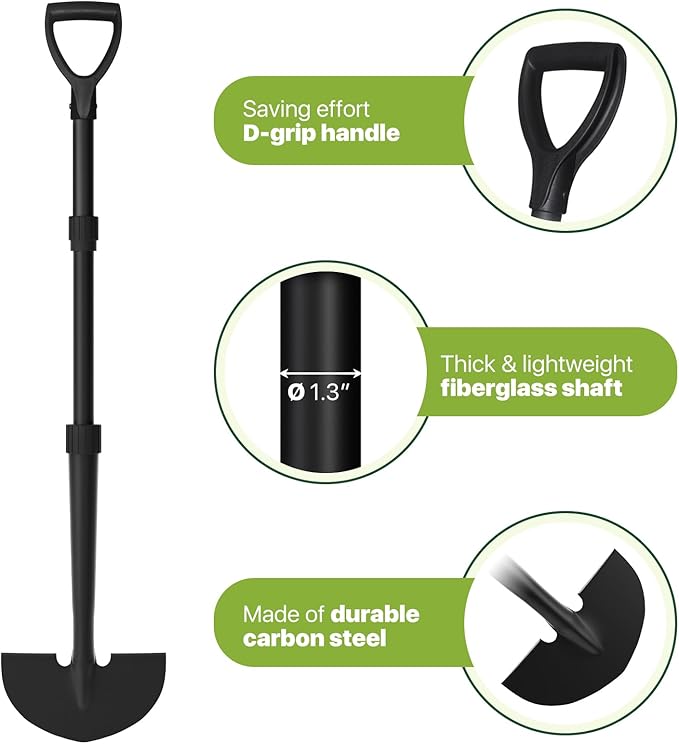 Edger Lawn Tool, Manual Half Moon Edger for Garden Border, Hand Lawn Edging Tool with D-Grip, 41-inch Long Handle Lawn Edger for Grass, Sidewalk, Yard