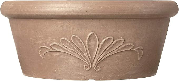 Arcadia Garden Products PSW Pot TA30TP Collection Shallow Bulb Pan Planter Dish Low Bowl for Succulents, Bonsai, Fairy Gardens, Herbs, 12-inch, Taupe