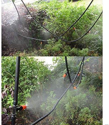 Drip Irrigation kit Plant Watering System Gravity Fed Irrigation Water Drip Setfor Garden Greenhouse Yard Lawn Home or Vacation Use 10M 4/7" Tube 20 Nozzles