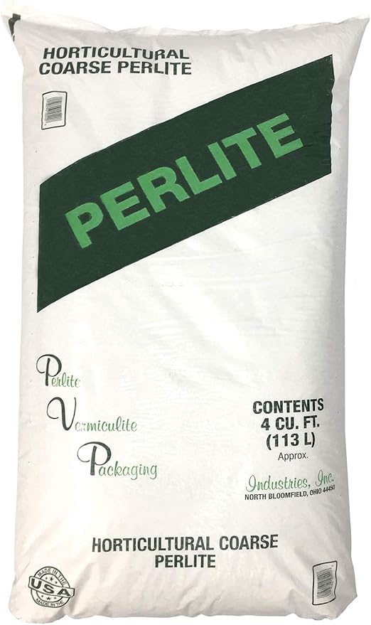 GEOLITE GMGC45L Clay Pebble Grow Media, Gray, 1.5 Cu. Ft. & PVP Industries PVP105408 120 Quarts – 4 Cubic Foot of Organic Perlite Planting Soil Additive Gi, White
