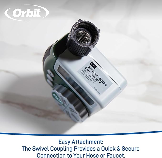 Orbit 62061N Single-Outlet Hose Watering Timer, 1 Outlet, Green (3-Pack 1 Outlet)