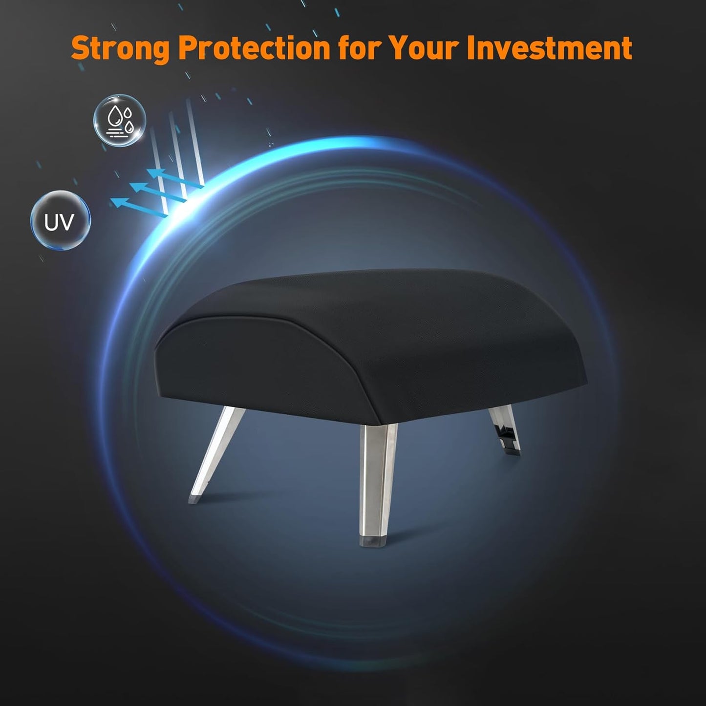 ZBXFCSH Heavy Duty 600D Polyester Cover Compatible with Ooni Koda 12 Gas Pizza Oven Portable Gas Pizza Oven Cover Indoor Outdoor Waterproof