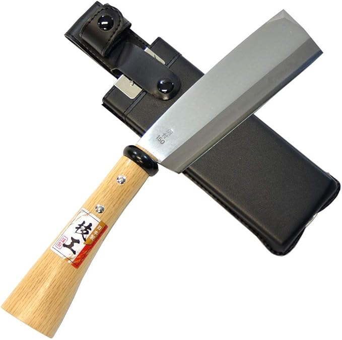 KAKURI Japanese NATA Tool Knife Small 6" Made in Japan, Bushcraft Hatchet Axe with Sheath for Camping, Outdoor, Campfire, Gardening