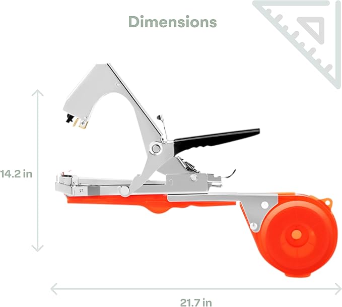 2WAYZ Plant Tying Machine - Secure Plants to Support Stakes with Ease with Plant Tying Tie Up Tool for Gardening & Vines - Lightweight Tape Tool - Plant Upright Tying Tapetool