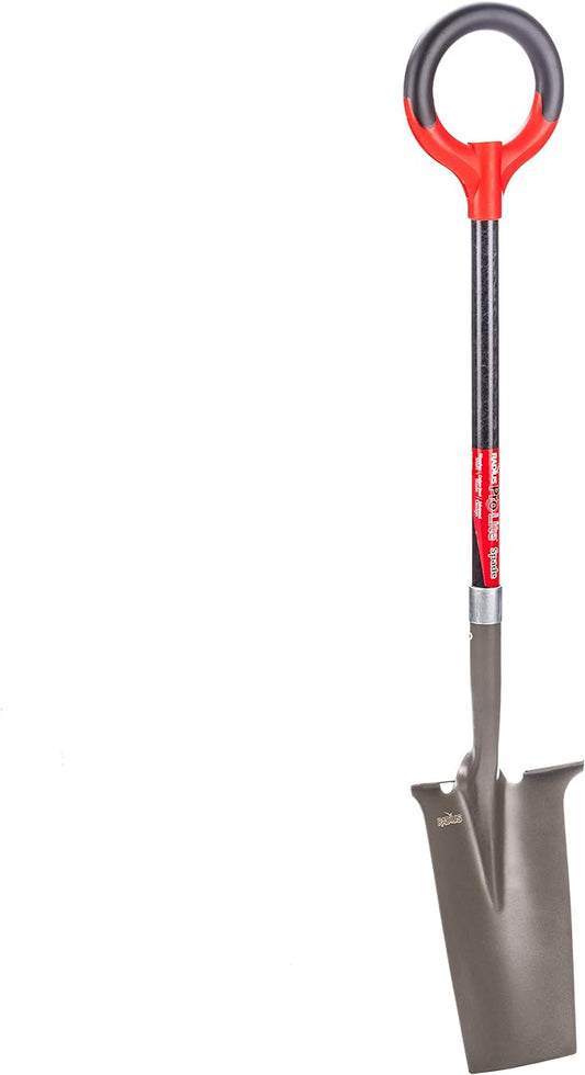 Radius Garden 25111 Pro-Lite Ergonomic Carbon Steel Spade, Red