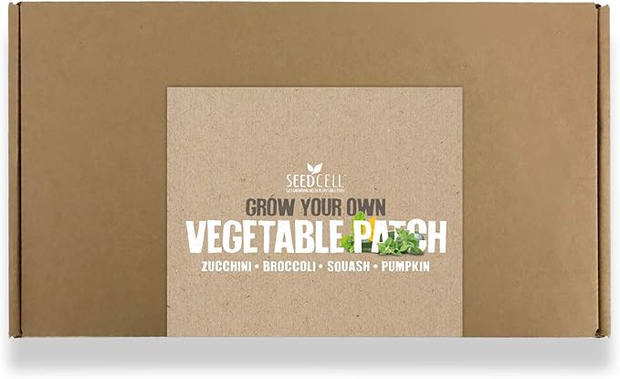 Vegtrug Seed Pods Kit - Vegetable Patch, Non-GMO Seeds with Fully Biodegradable Seed Pods, Contains Seeds of Broccoli, Zucchini, Pumpkin, and Butternut Squash, Pack of 1