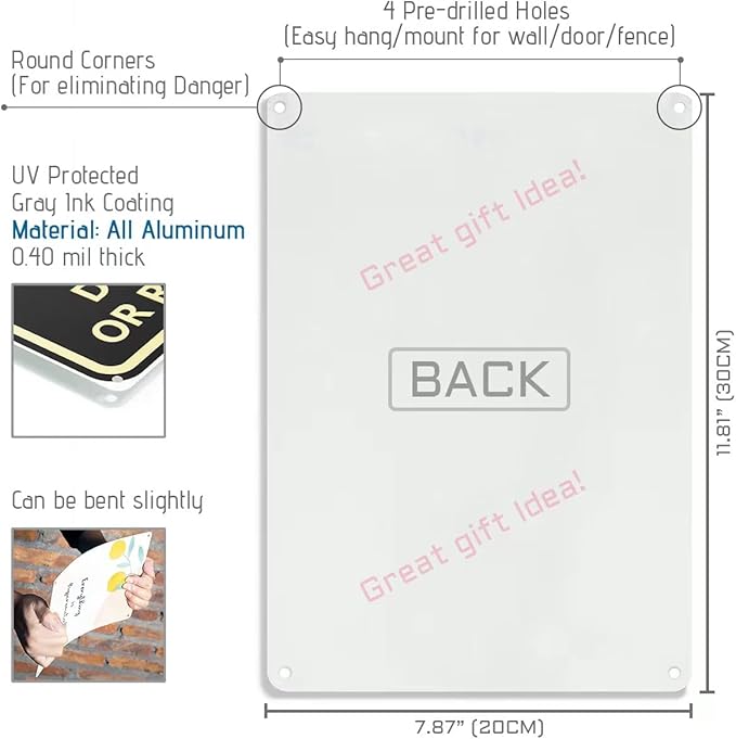 Artlunar Funny Garden Sign Outside Decor Gift For Gardener - I Wet My Plants, 12" x 8" (981)