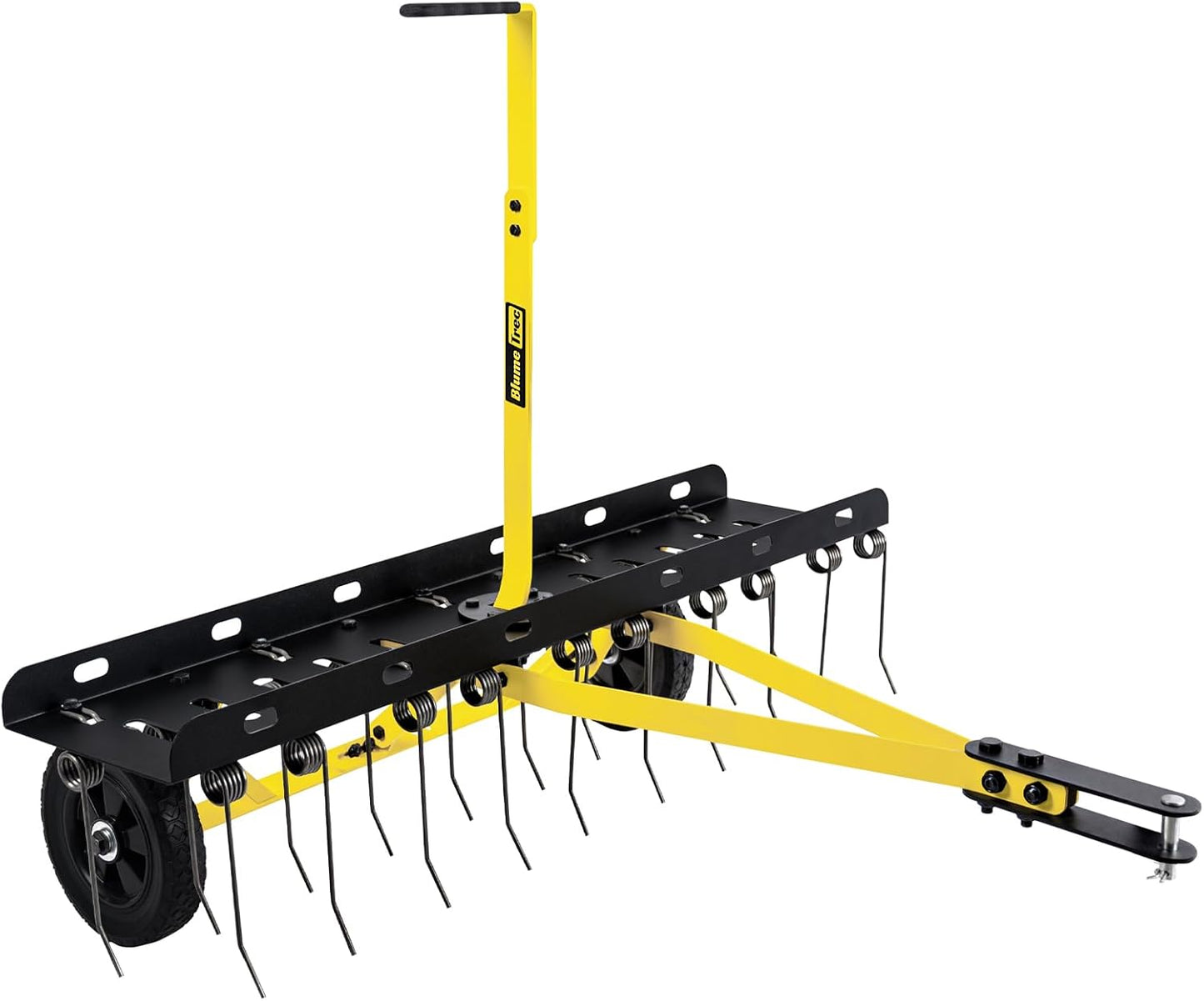 40 Inch Tow Behind Dethatcher, Pull Behind Lawn Dethatcher with 20 Spring Steel Tines, Grass Dethatcher, Removes Thatch, Riding Lawn Tractor for Large Lawns, Yard and Garden Care