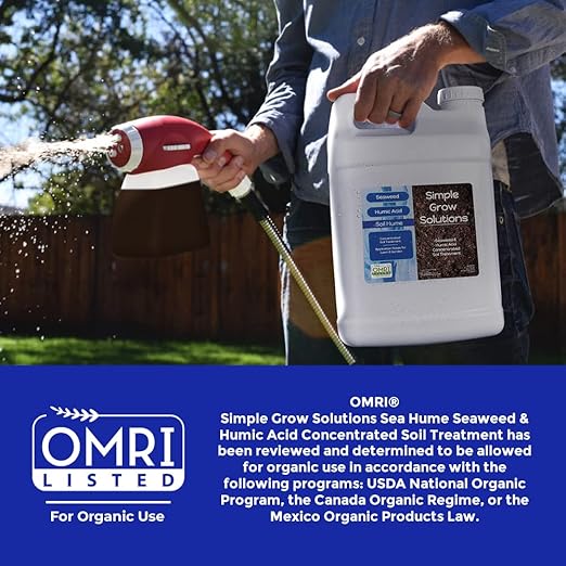 Organic Super Seaweed Humic Acid Blend for Lawn & Plants - Soil Treatment for Turf Grass and Garden- Liquid Sea Kelp -Soil Hume- Increase Nutrient Uptake - Use with Fertilizer Program (2.5 Gallon)