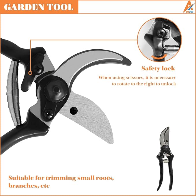 Machete, Hedge Shears and Tree Shears 3pcs Heavy Duty Garden Shears Set With Compound Action Tree Shears, Cut Thick Branches Easily, Tree Trimmer Gardening Tools, Tree, Shrub and Bush Care Kit
