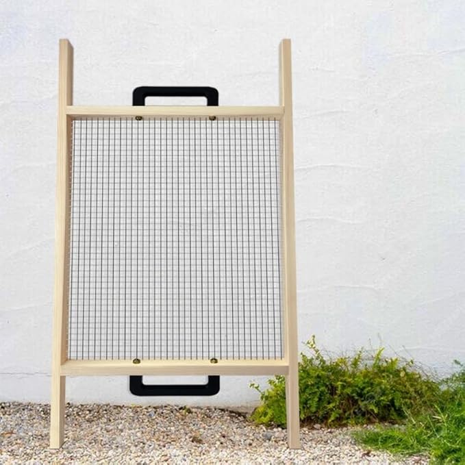 Montex Soil Sifter Large, Garden Rock Sifter, Garden Sifter for Sifting Soil, Worm, Leaves, Loam Soil, Sand and Gravel, Suitable for Wheelbarrow and Handheld.