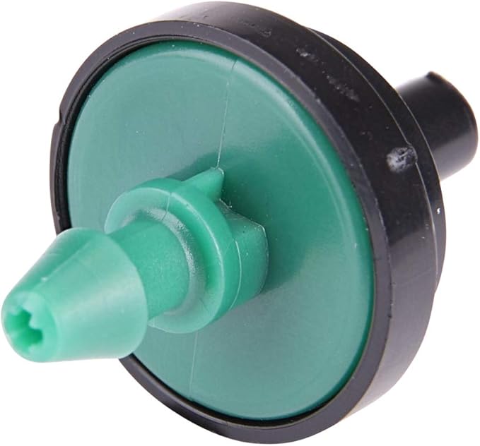 Raindrip PC8010B 2 GPH Pressure Compensating Drippers, Drip Irrigation Emitters for Drip Irrigation Gardening System, Maintains Constant Water Flow, 10-Pack, Green