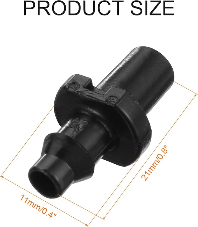 uxcell Single Barb Drip Pipe Connector 4/7mm Hose Fitting for Garden Agricultural Irrigation System, Plastic 40pcs