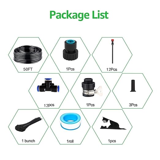 New Quick Connector Drip Irrigation Kits,Automatic Irrigation System with Replaceable 360-degree Bending Dropper,Eight Hole Red Nozzle for Watering System for Garden Plant Lawn Patio.(8-Hole Nozzle)