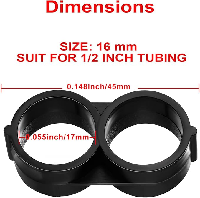 Boao 20 Pack Drip Irrigation Fittings for 1/2 Tubing, 16mm Drip Tubing End Closure Plugs Fitting Kit Drip End Plug Fittings End Cap Connectors for Drip and Sprinkler Systems