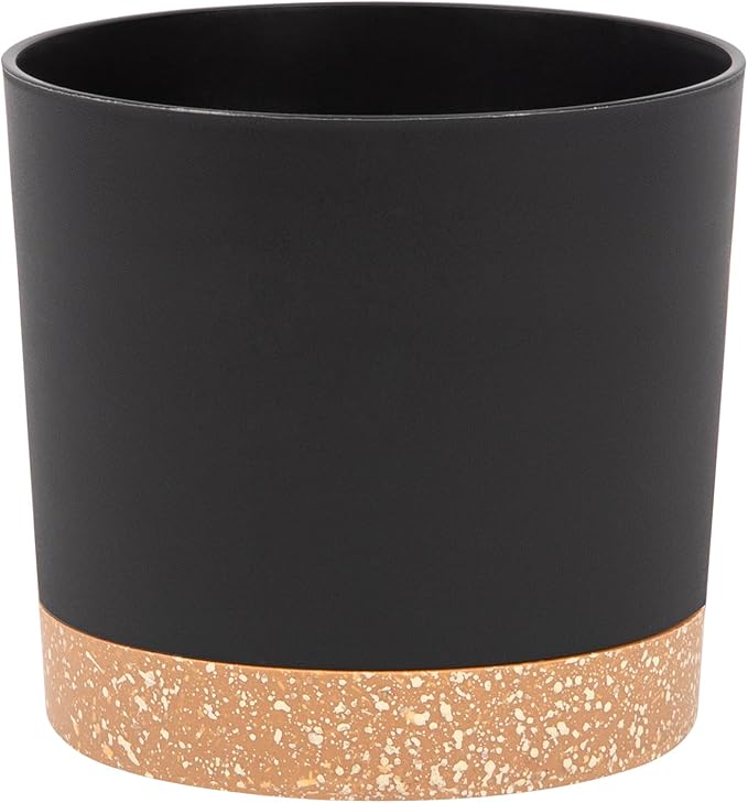 QCQHDU 5 inch Plant Pot, 2 Pack Planters for Indoor Plants with Drainage Holes & Saucer, Outdoor Flower Pots Home Garden Modern Decor