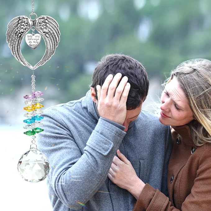 Sympathy Gifts for Loss of Loved One Crystal Suncatcher Sympathy Rainbow Bereavement Grief Memorial Gifts Ideas for Loss of Mom Dad Friend Child Cat Dog Pet