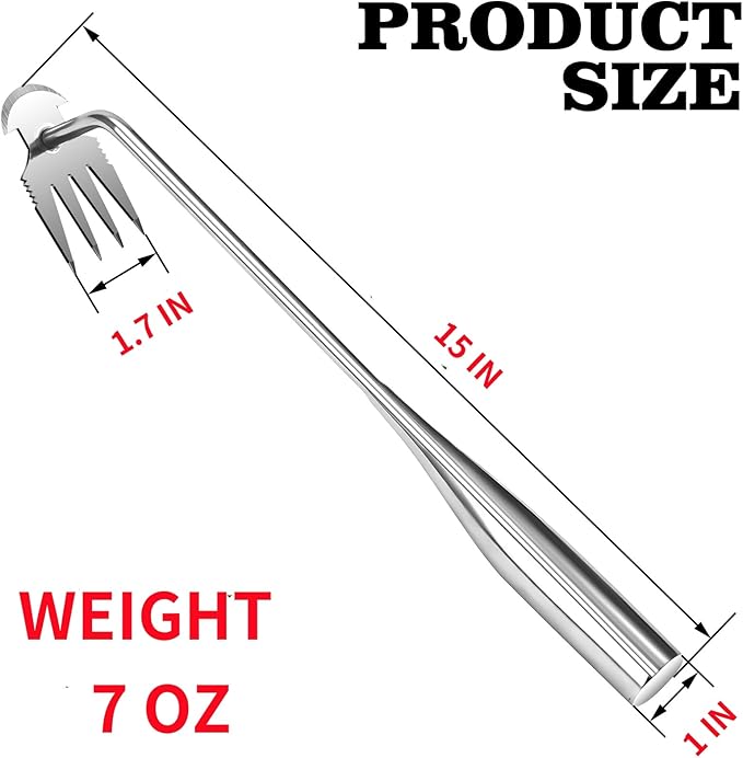 LANBOUY Weed Rake Puller Gardening Weed Garden Hand Weed Puller Tool, Yard Weed Puller Gardening Small Weeding Rake, for Lawn Farm Farming Remover Weed Puller