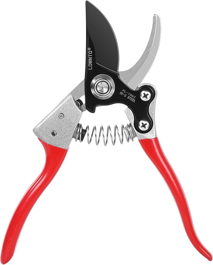 Pruning Shears for Gardening 5/8" Tree and Branch Garden Clippers - Plant Cutter Scissors with PTFE Resist-rust, Non-stick Coating Steel Blades, Heavy Duty Bypass Hand Pruners
