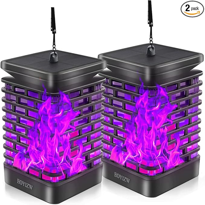 EOYIZW Solar Lights Outdoor, 99 LEDs Solar Lantern - IP65 Waterproof Garden Lights Decor for Halloween Yard Porch Patio 2 Pack