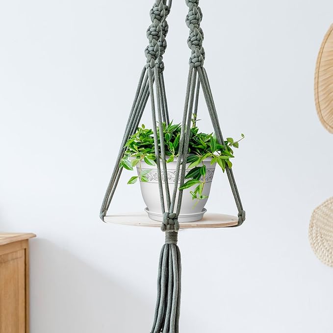 8 Inch Plant Pots with Drainage Hole - Lightweight Flower Pots for Herbs and Flowers - Home Decor Plastic Planters for Indoor Outdoor Plants- Pack of 6 (White, 8 inch)