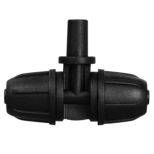 Upgraded Drip Irrigation Fittings for 1/4 inch Tubing to 6mm Flat Mouth: 24 Pieces Lock Barbed Nozzle Tee Connectors for Connecting Micro Atomizing Nozzle for Garden Greenhouse Patio Misting