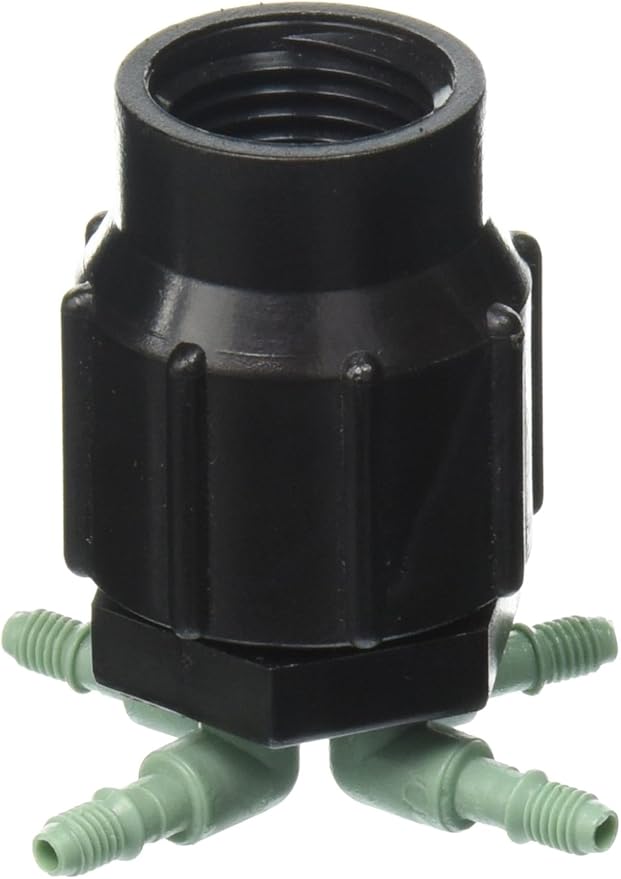 20-Pack Orbit 69025 Drip System 4-Port Watering Manifold for 1/4 Inch Tube - Efficient Garden Irrigation