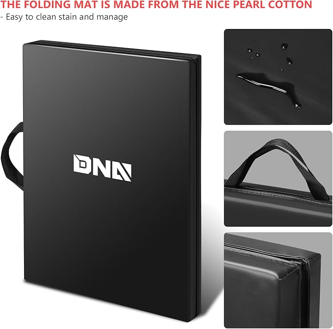 DNA MOTORING Foldable Soft Kneeling Pad Mat Extra Thick Foam Knee Pad Mat Water Resistant 43 X 17.7 X 1.6 in for Auto Maintenance, Gardening, Baby Bath, Yoga, w/Handles, TOOLS-00501