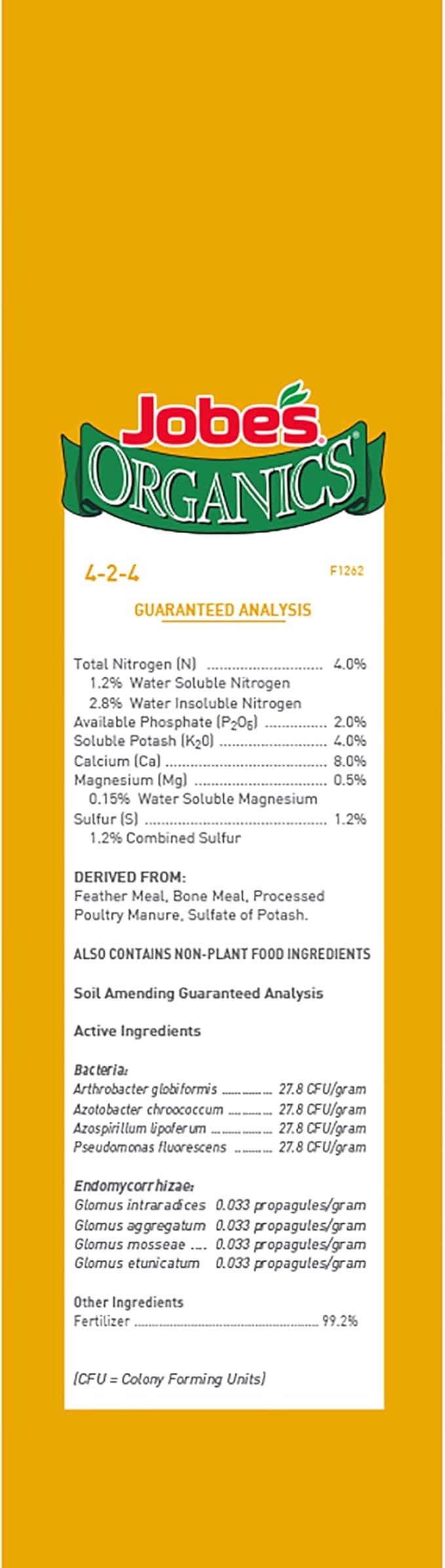 Jobe’s Organics Granular Fertilizer, Organic Fertilizer for Palm Trees and Plants, 4 lbs Bag (Pack of 2)