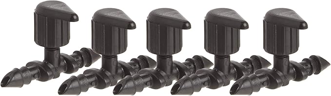 Orbit 67404 5-Pack 1/4-Inch Barb Shut-Off Valve, Black