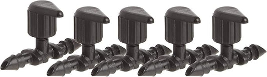 Orbit 67404 5-Pack 1/4-Inch Barb Shut-Off Valve, Black